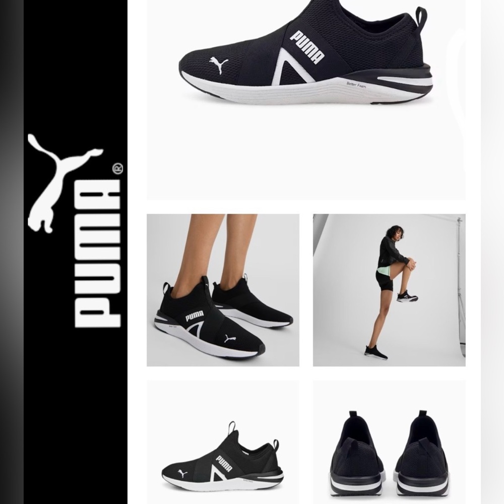 PUMA Better Foam Prowl slip-on sneakers, size 9, LIKE NEW with box
